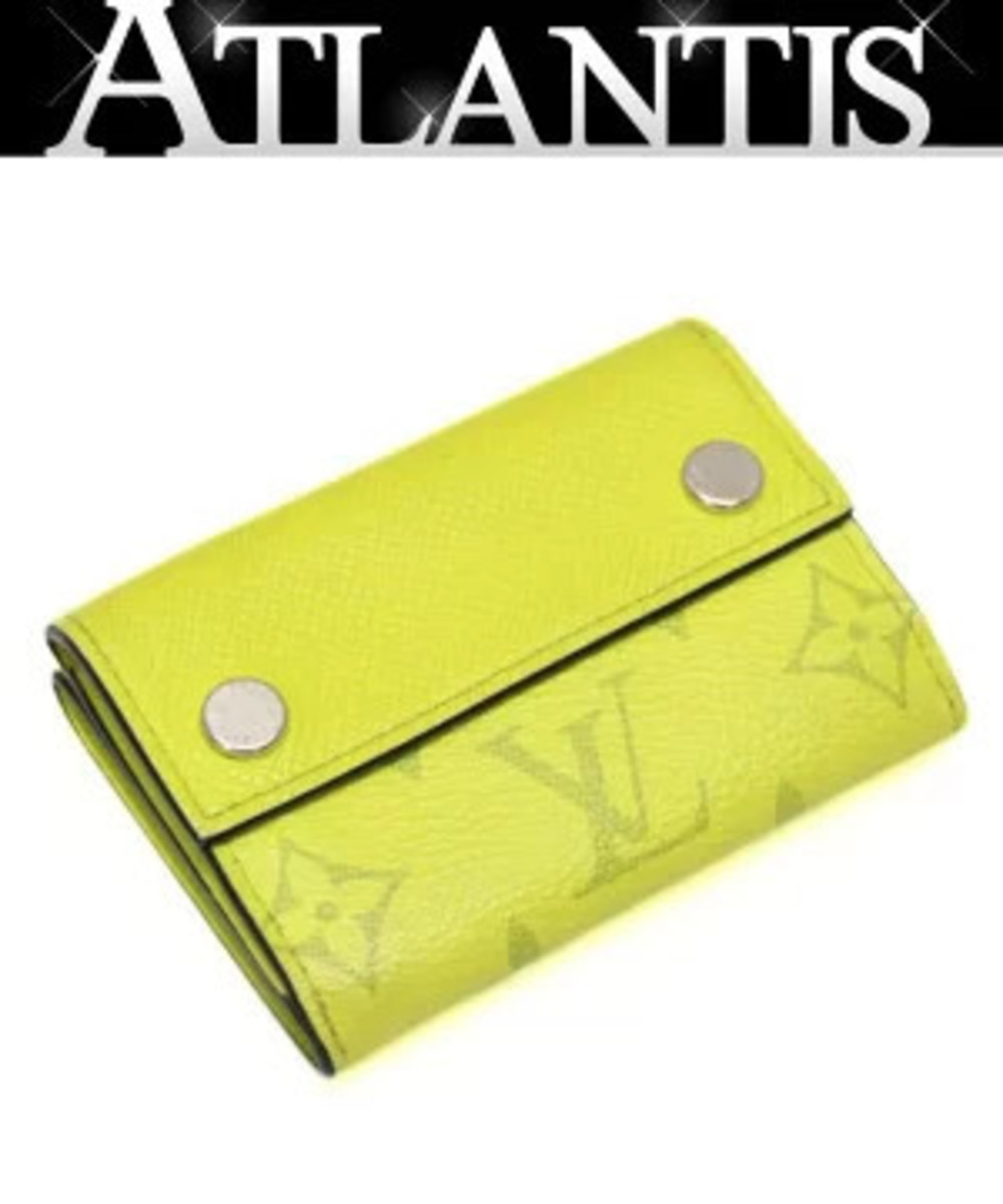 Louis Vuitton Discovery Compact Wallet Tri fold Taigarama Jaune